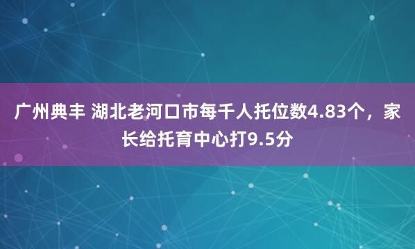 广州典丰 湖北老河口市每千人托位数4.83个，家长给托育中心打9.5分