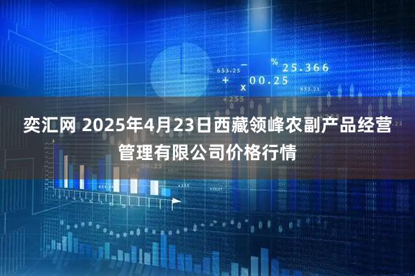 奕汇网 2025年4月23日西藏领峰农副产品经营管理有限公司价格行情