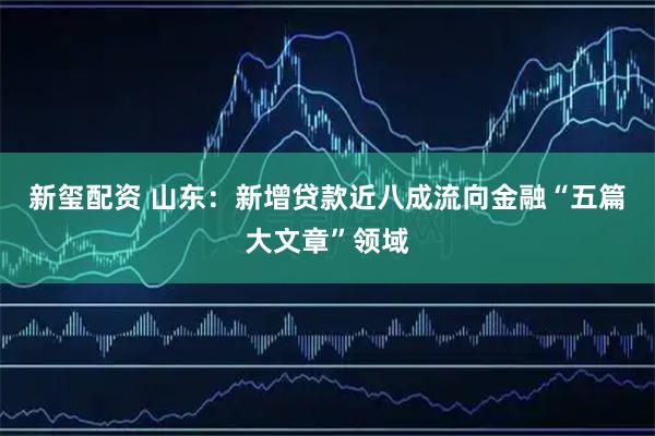 新玺配资 山东：新增贷款近八成流向金融“五篇大文章”领域