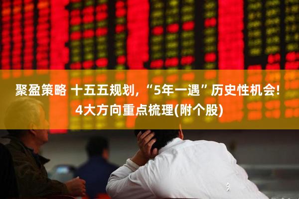 聚盈策略 十五五规划, “5年一遇”历史性机会! 4大方向重点梳理(附个股)